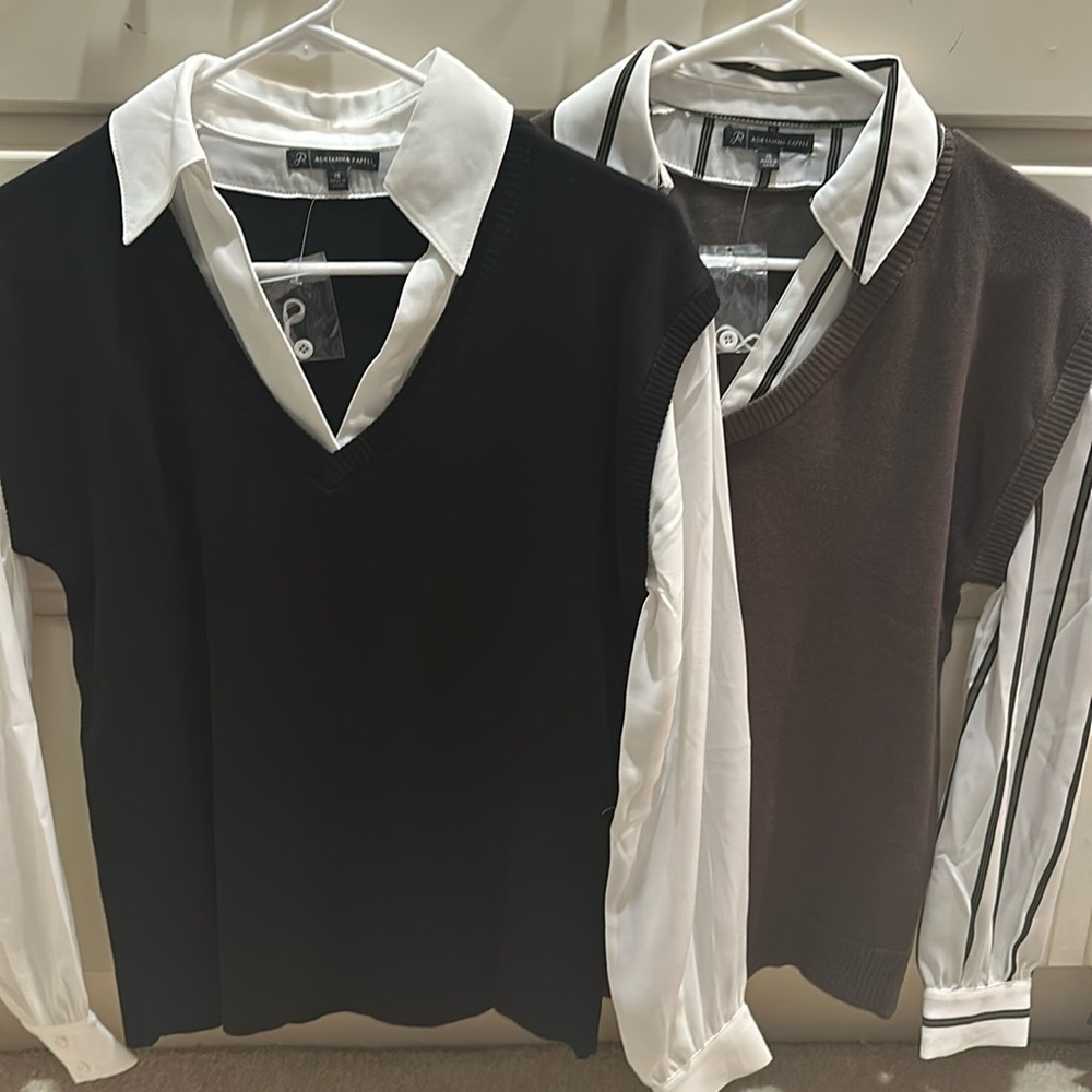 Sweater Vest and Faux Shirt